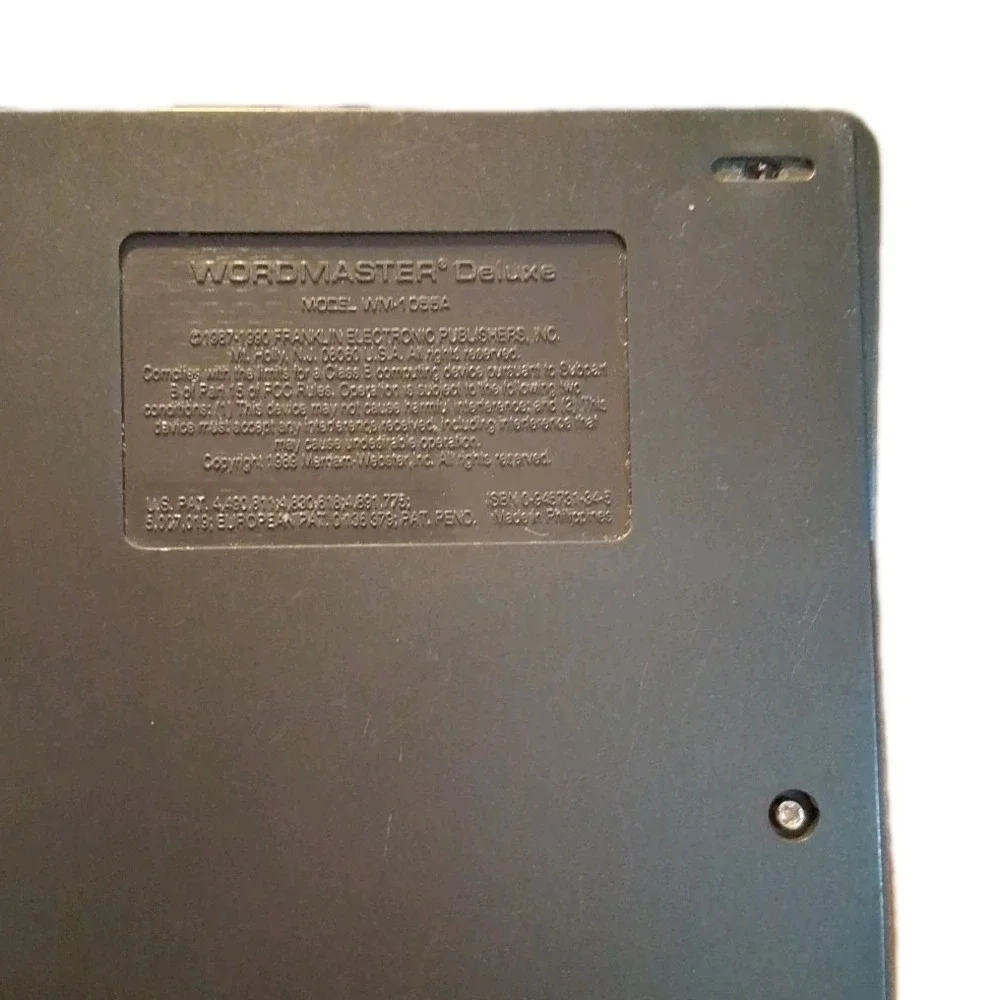 Franklin Wordmaster Deluxe WM1055A Electronic Dictionary Manual Tested Works Vtg